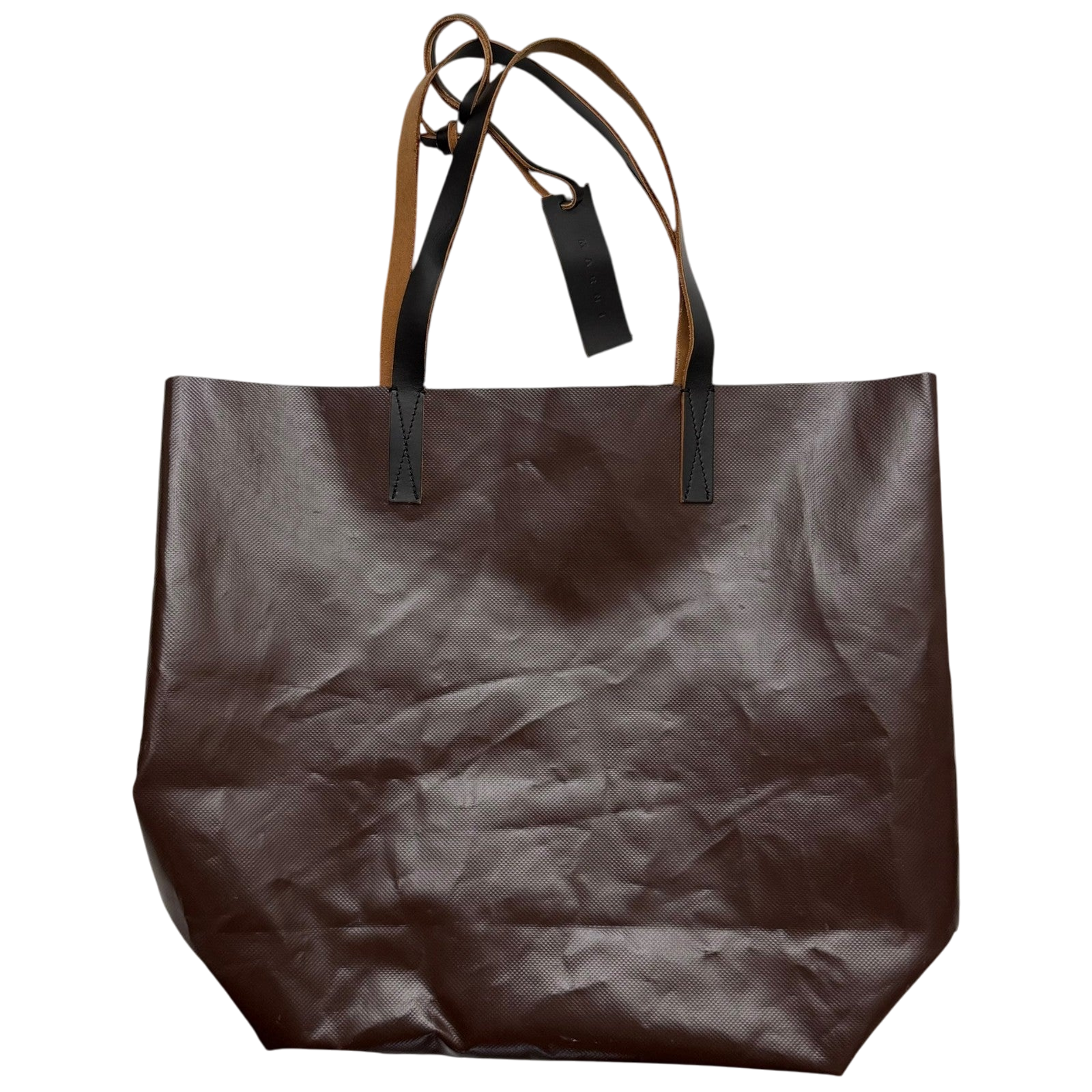 Marni PVC Shopping Tote Brown / Green