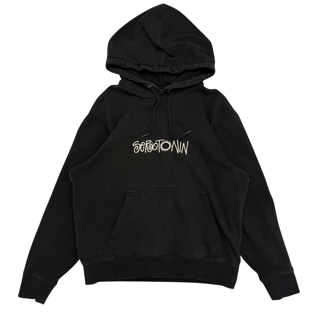 Stussy Serotonin Appliqué Hoodie Black (Fits S-M)