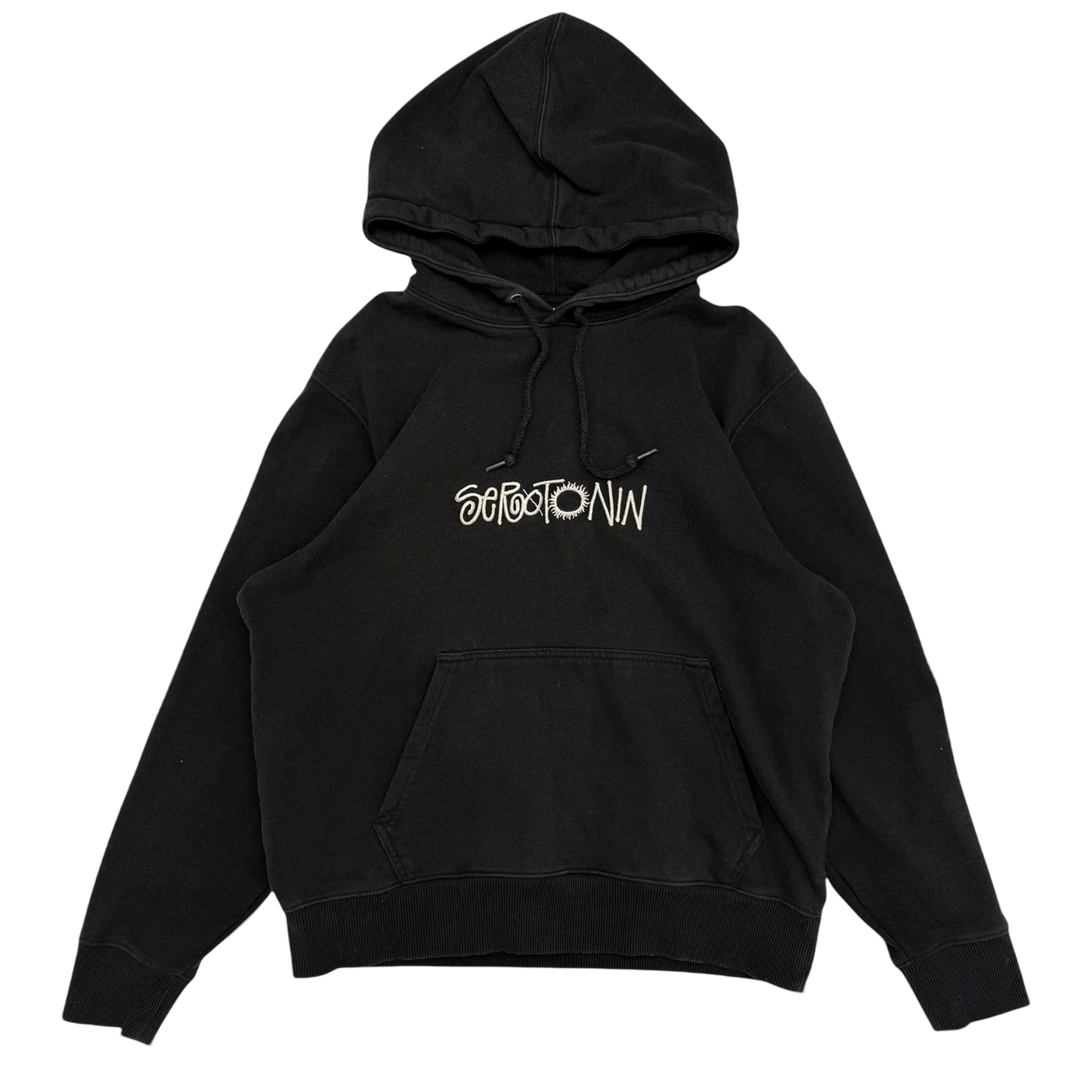Stussy Serotonin Appliqué Hoodie Black (Fits S-M)