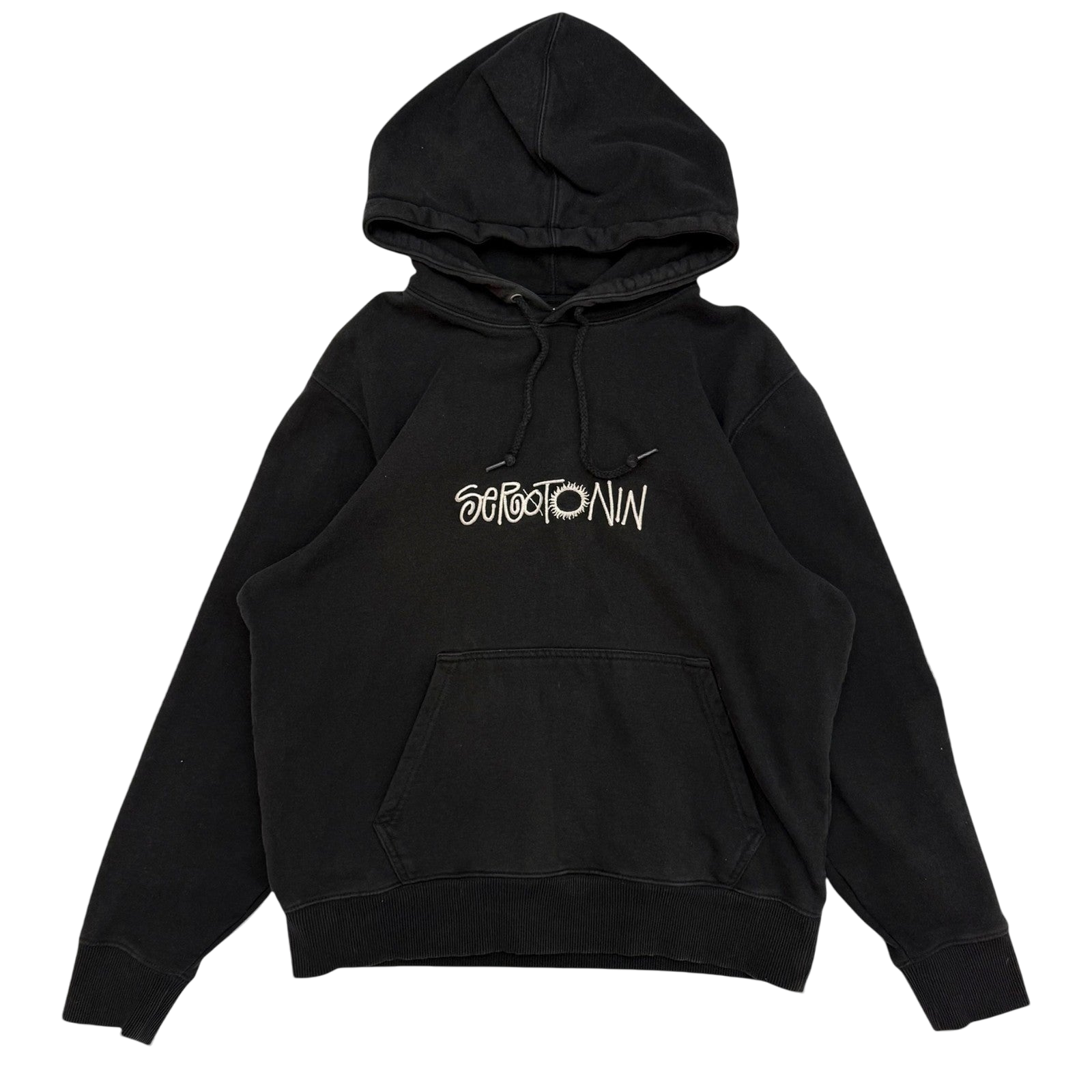 Stussy Serotonin Appliqué Hoodie Black (Fits S-M)