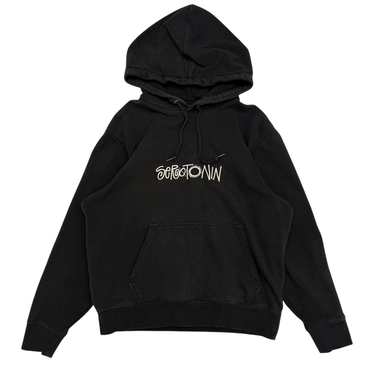 Stussy Serotonin Appliqué Hoodie Black (Fits S-M)