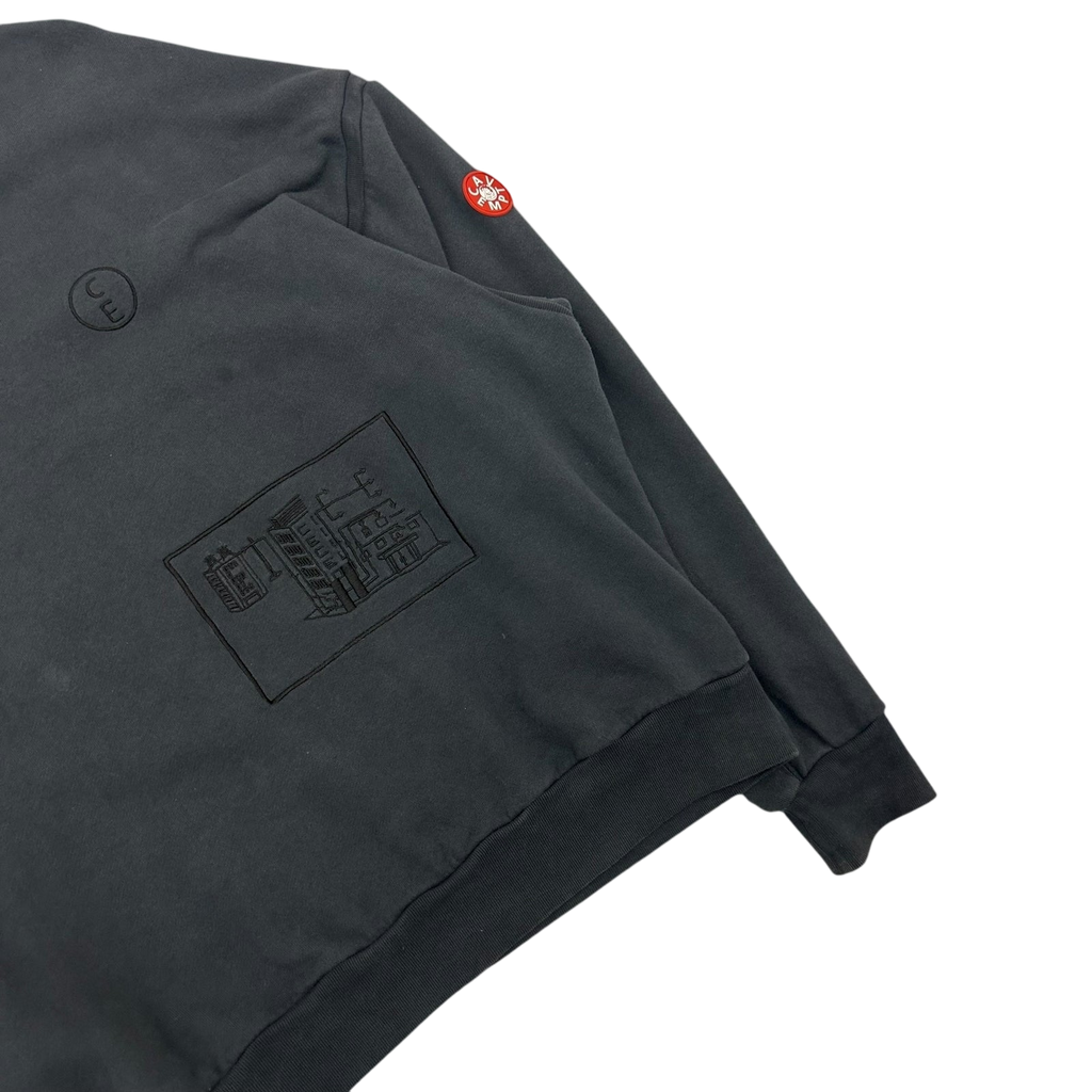 Cav Empt Overdyed Double Fleece Lined Crewneck Charcoal (Fits XL)