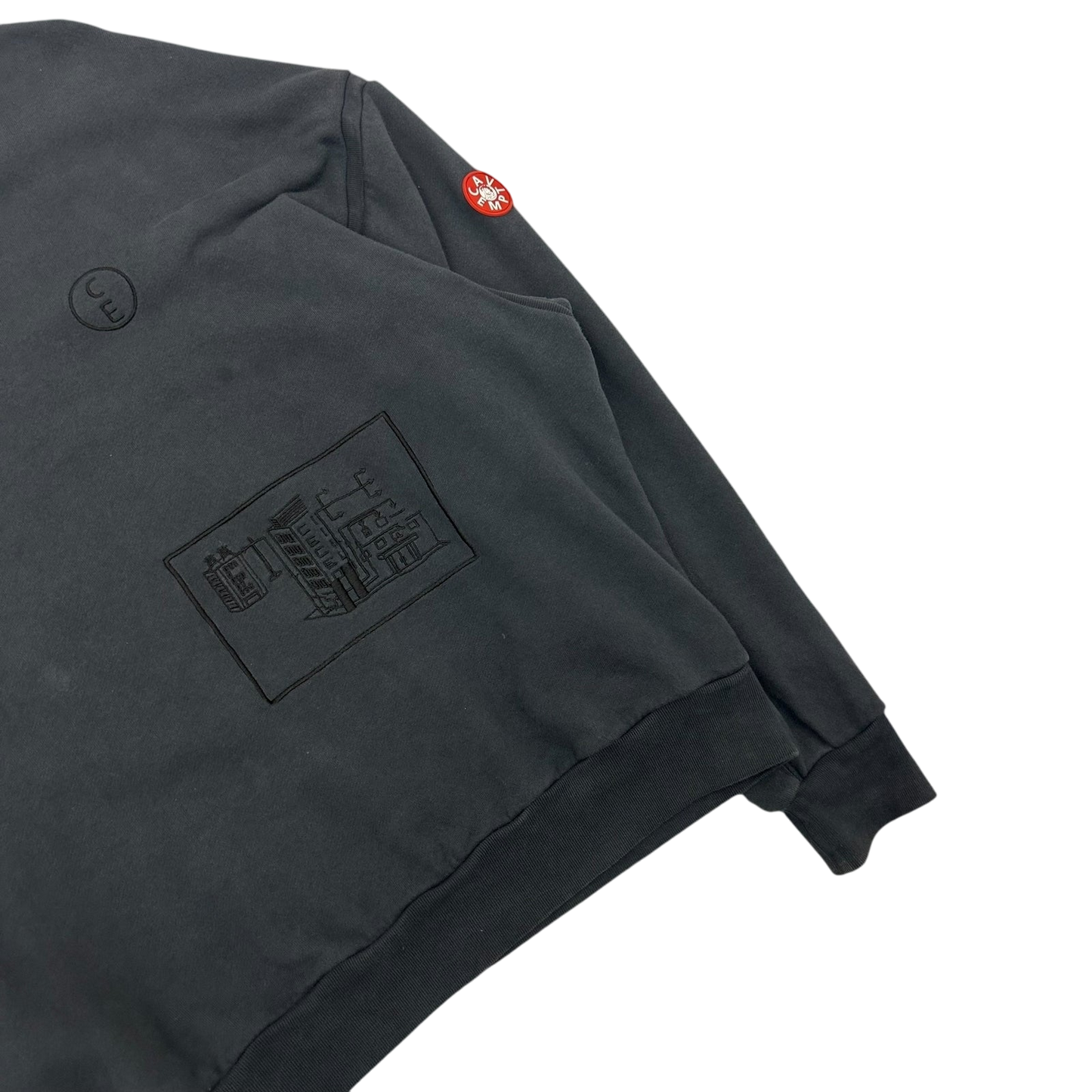 Cav Empt Overdyed Double Fleece Lined Crewneck Charcoal (Fits XL)