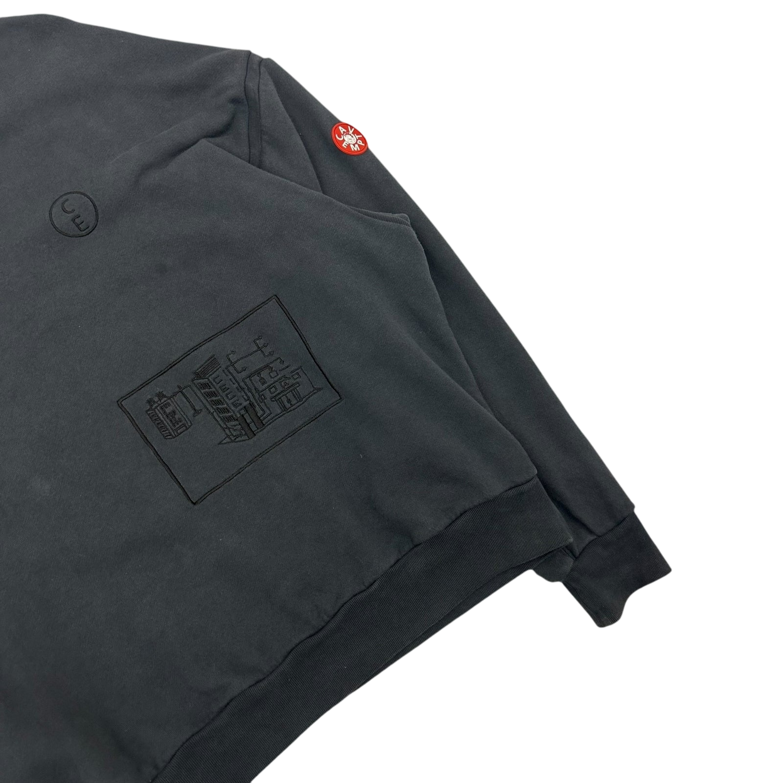 Cav Empt Overdyed Double Fleece Lined Crewneck Charcoal (Fits XL)