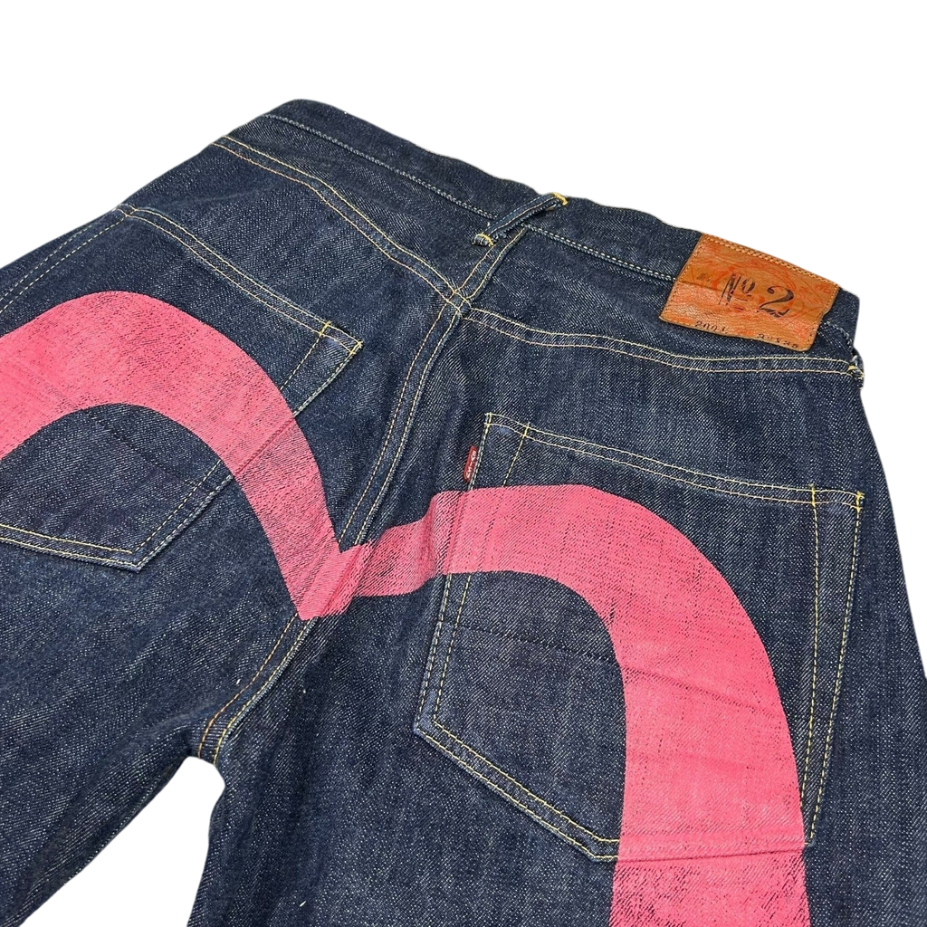 Vintage Evisu Pink Daicock Logo Jeans (Fits 30")