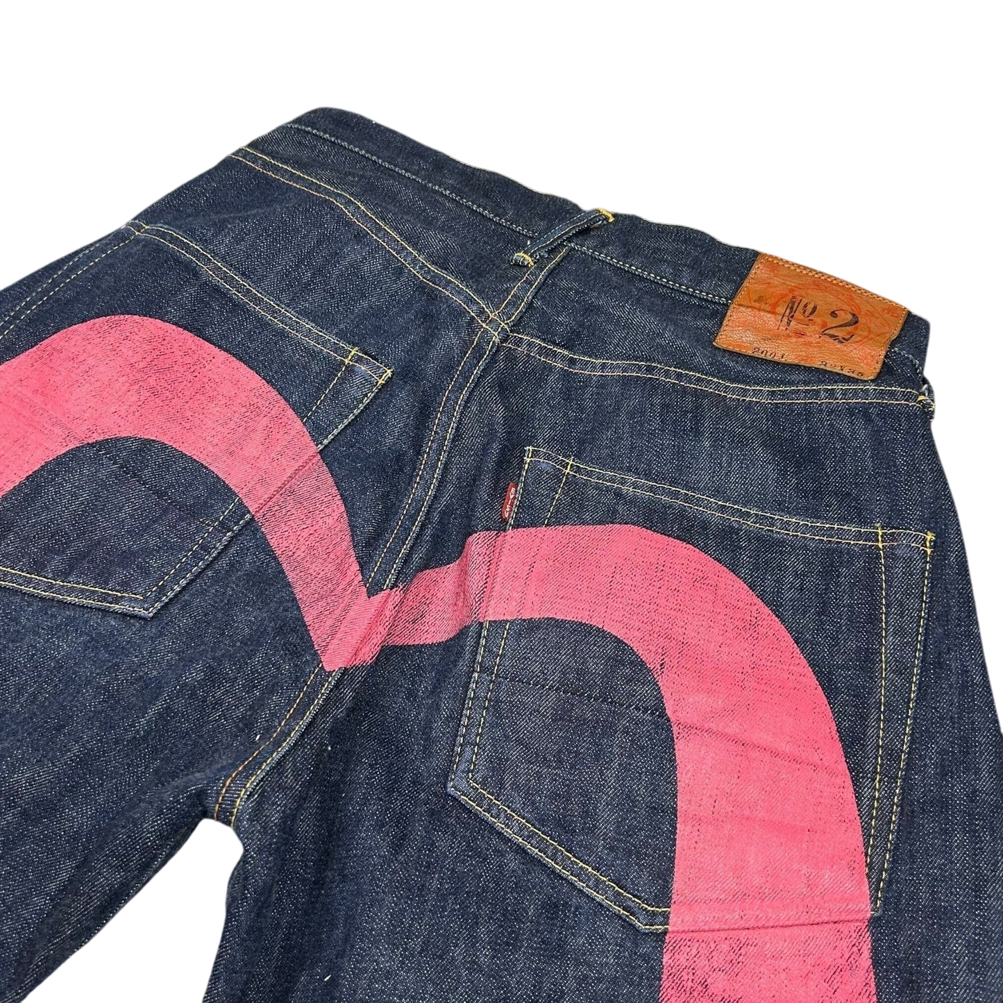 Vintage Evisu Pink Daicock Logo Jeans (Fits 30")