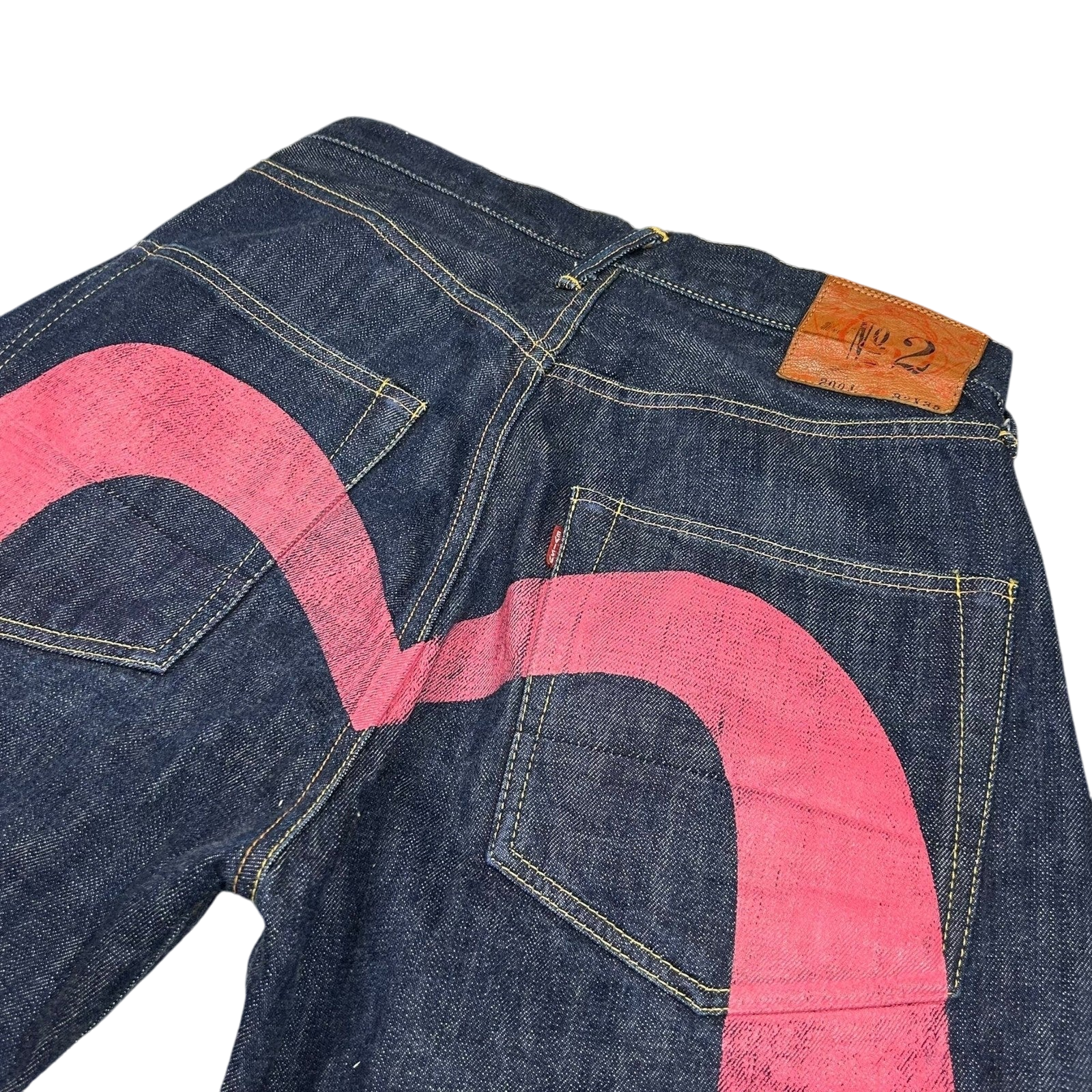Vintage Evisu Pink Daicock Logo Jeans (Fits 30")