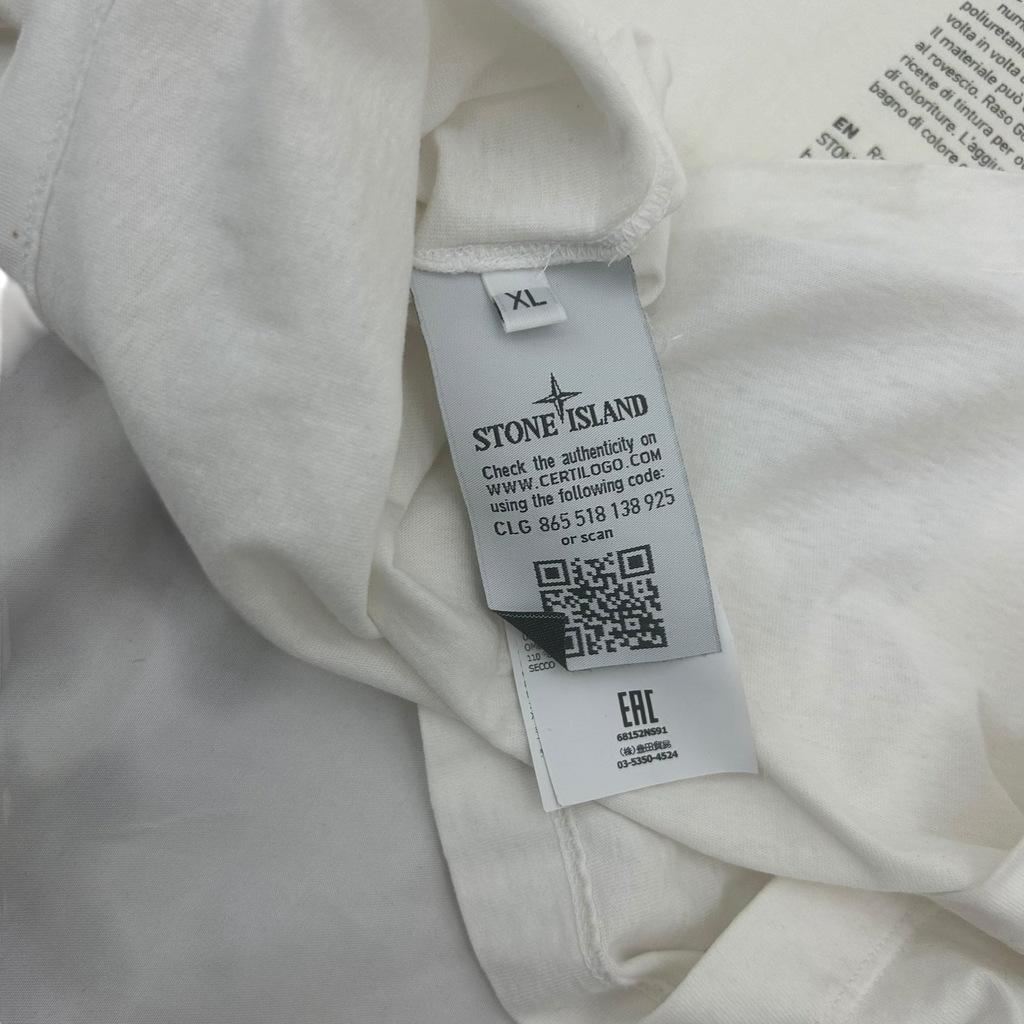 2016 Stone Island Raso Gommato Archivio T-Shirt White (Fits L)
