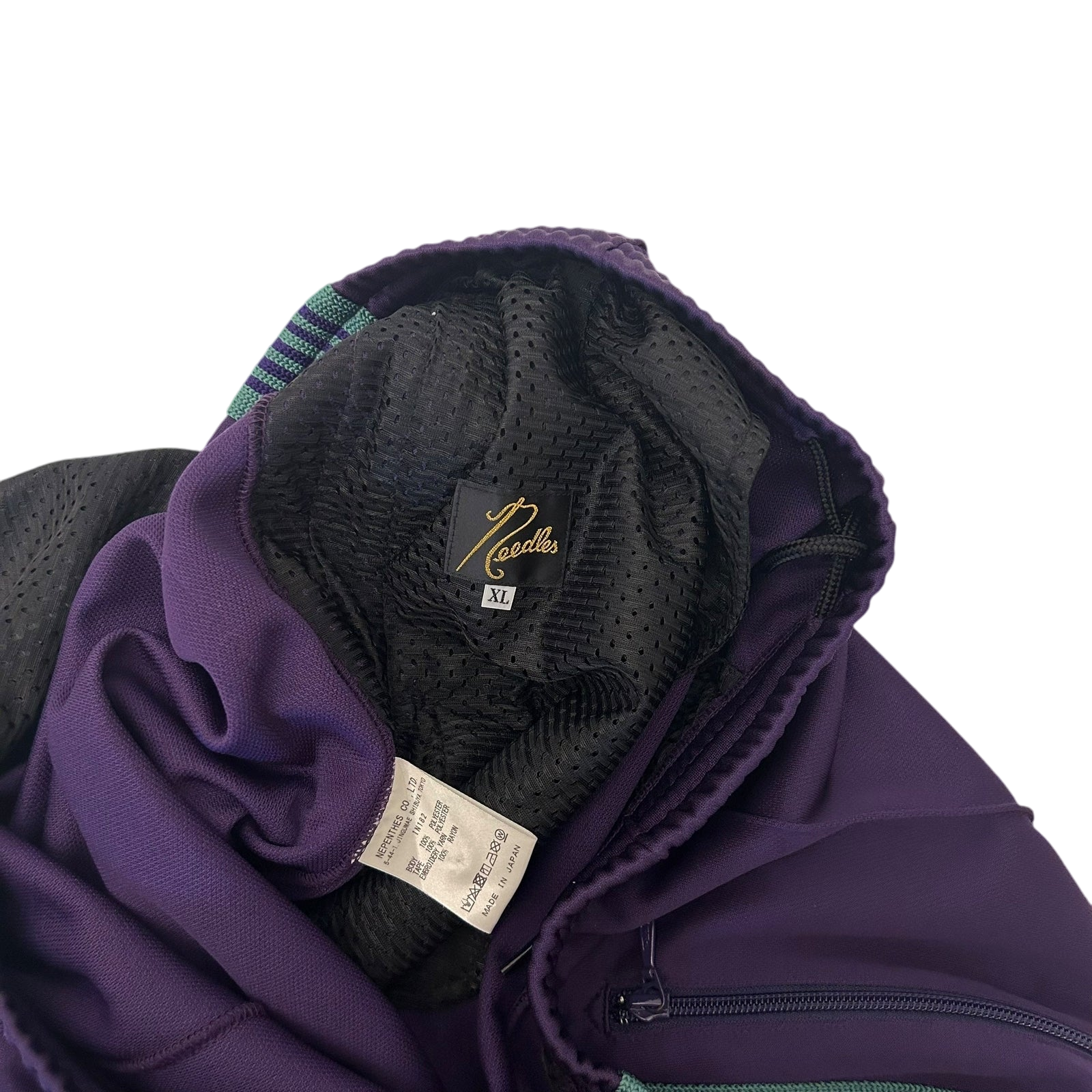 Needles Poly Smooth Track Pants Purple/Turquoise (Size XL)