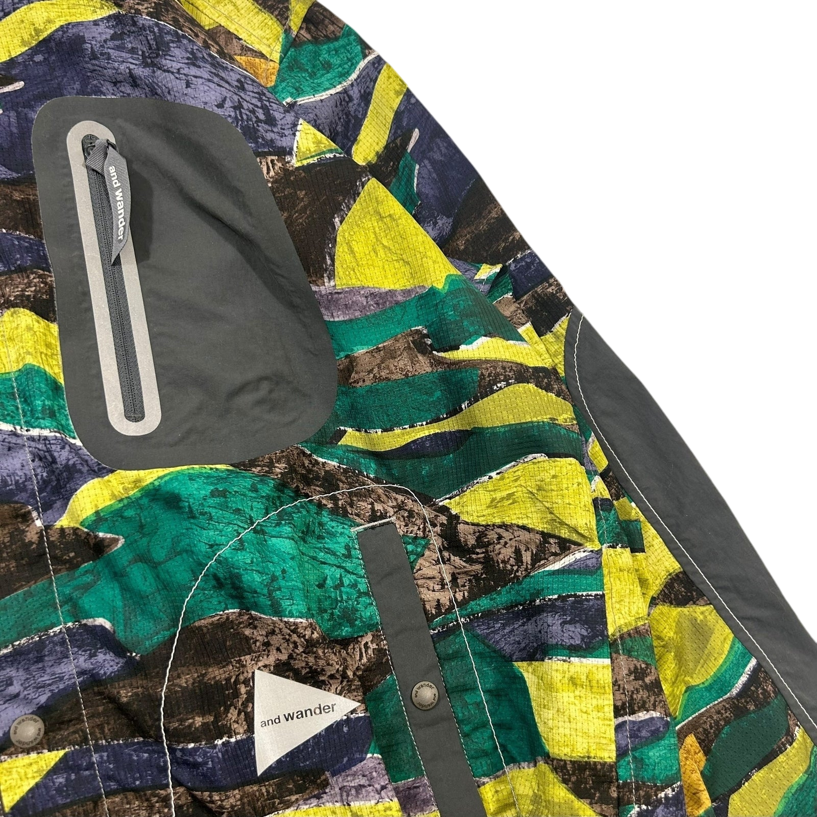 And Wander Printed Vent Hooded Jacket (Fits L/XL)