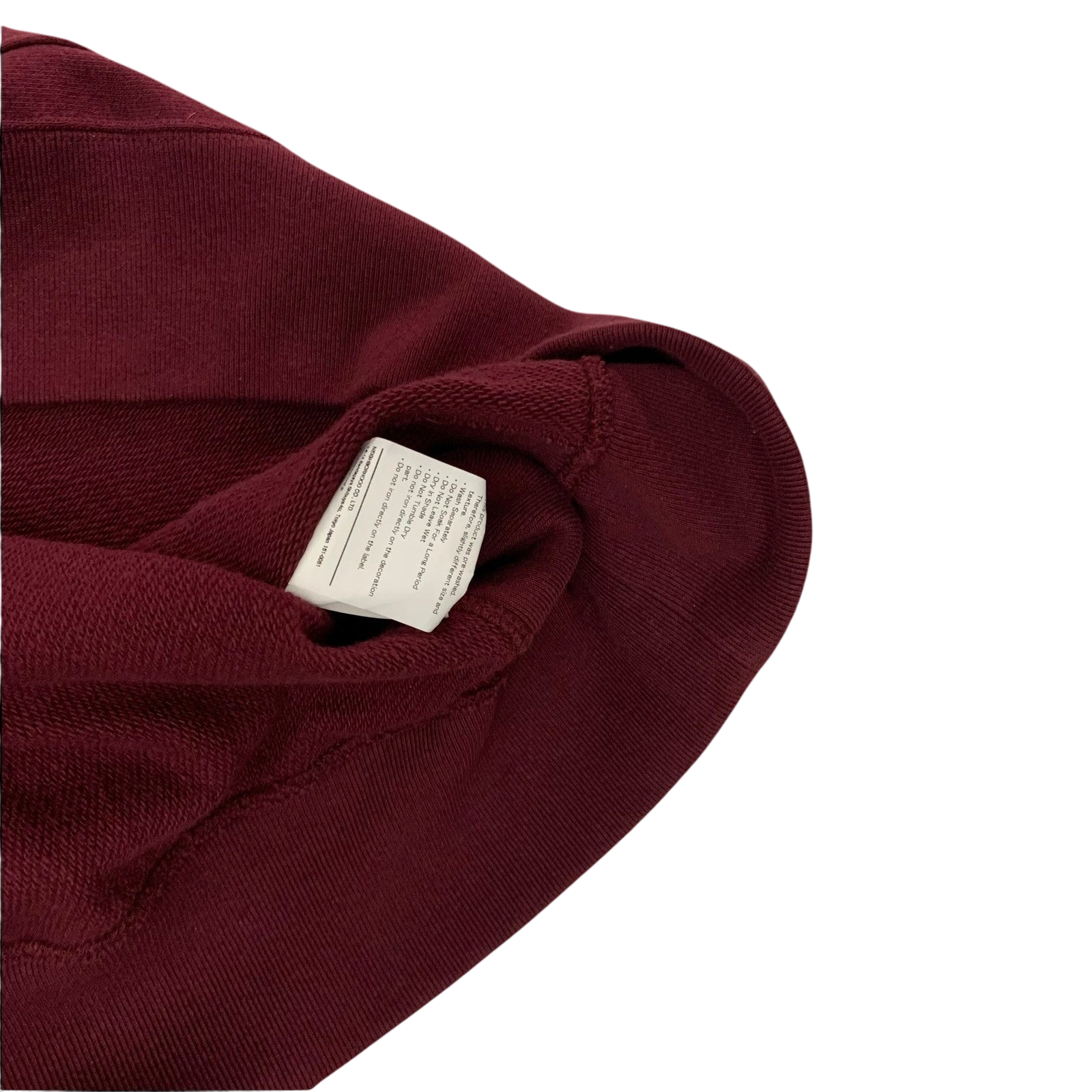 Neighbourhood AW17 Border Sleeve Pullover Hoodie Burgundy (Size L)