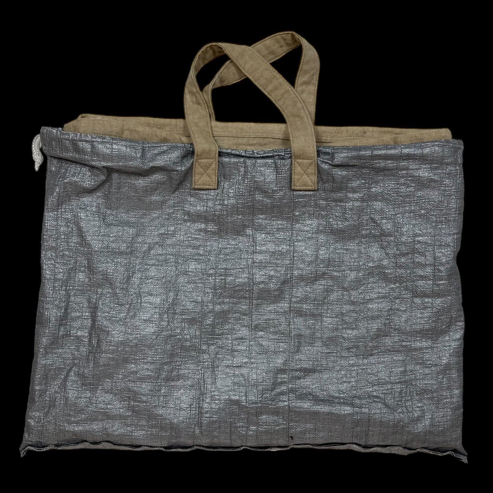 Comme Des Garçons 90s Metallic Tarpaulin & Canvas Double Layer Bag