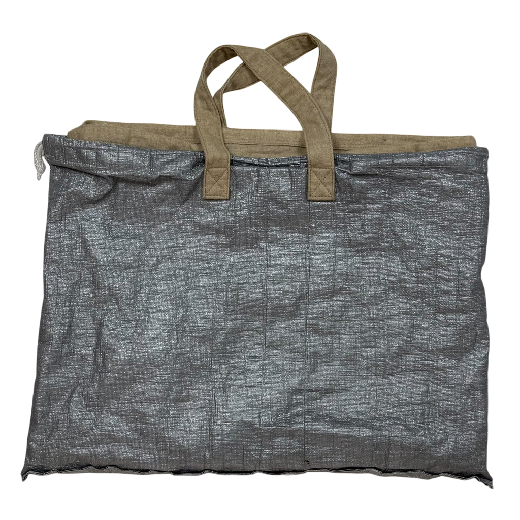 Comme Des Garçons 90s Metallic Tarpaulin & Canvas Double Layer Bag