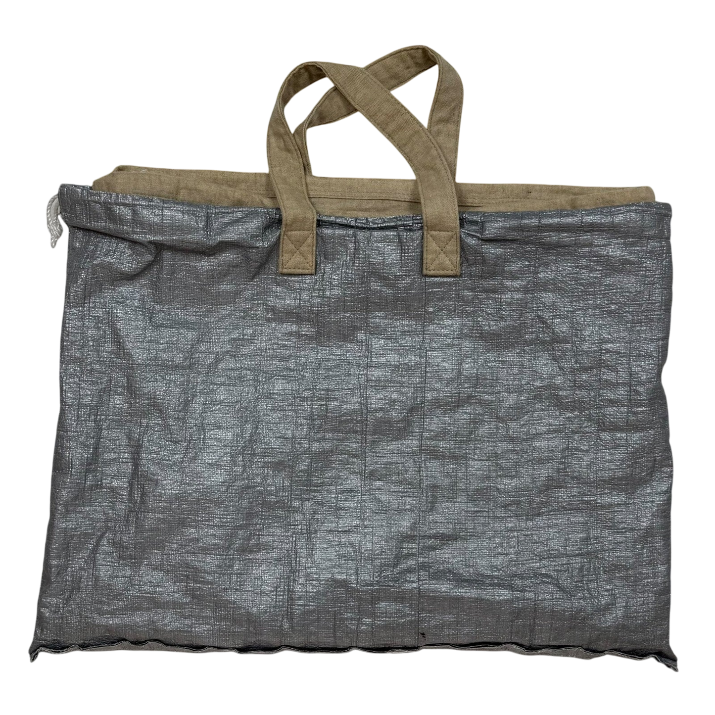 Comme Des Garçons 90s Metallic Tarpaulin & Canvas Double Layer Bag