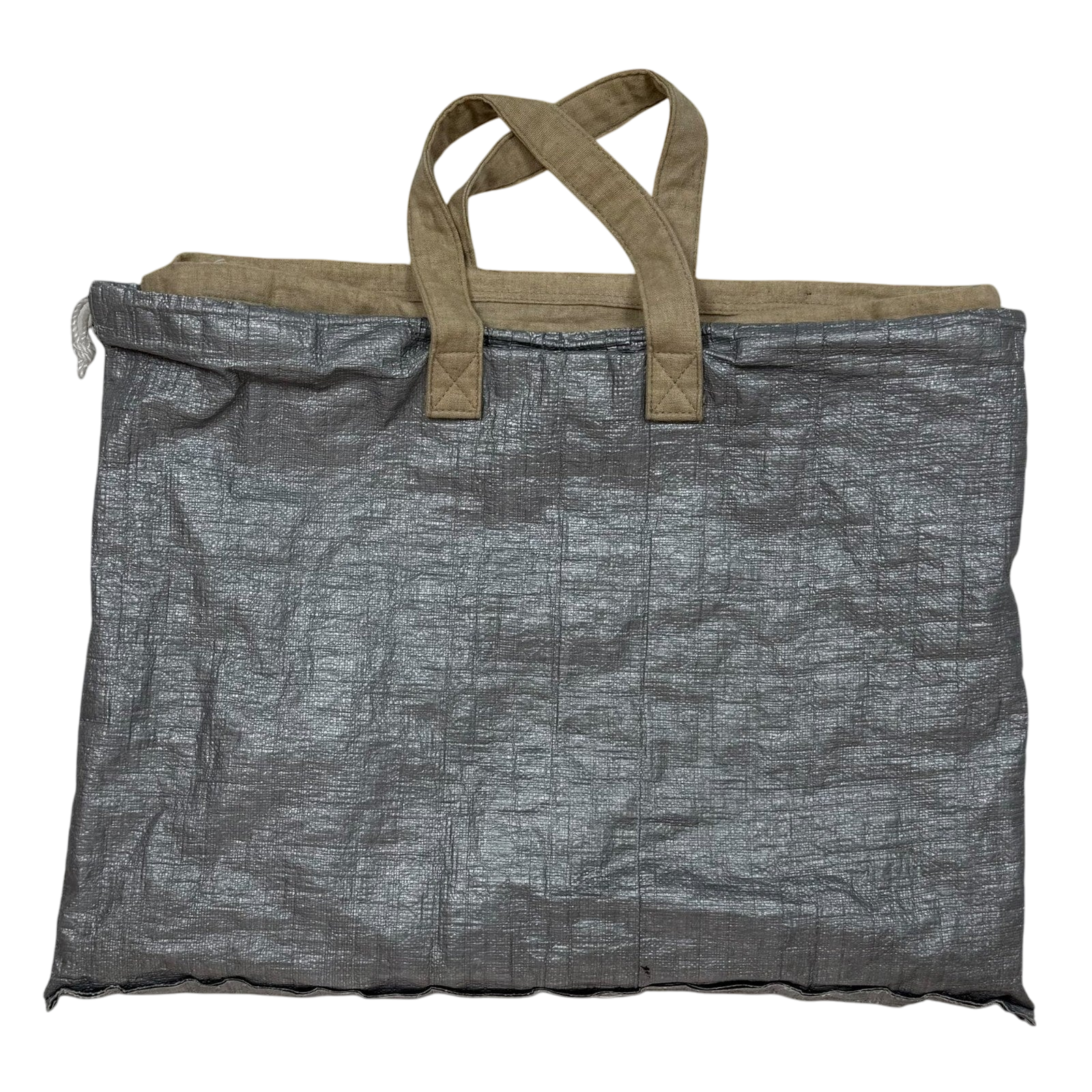 Comme Des Garçons 90s Metallic Tarpaulin & Canvas Double Layer Bag