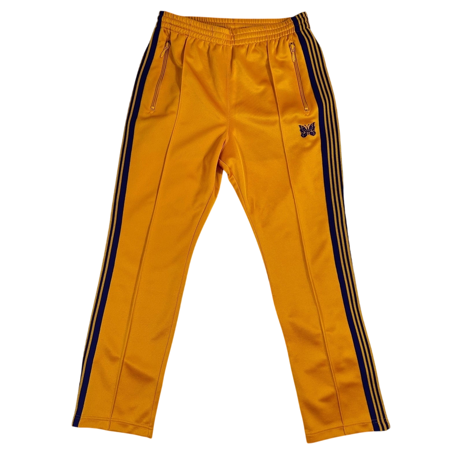 Needles Poly Smooth Narrow Track Pants Yellow/Purple (Size S)