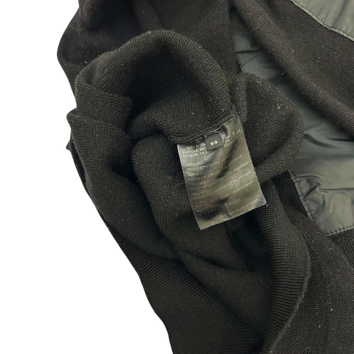 Vintage Prada Sport Layered Wool Nylon Zip Knit Sweater (Fits M)