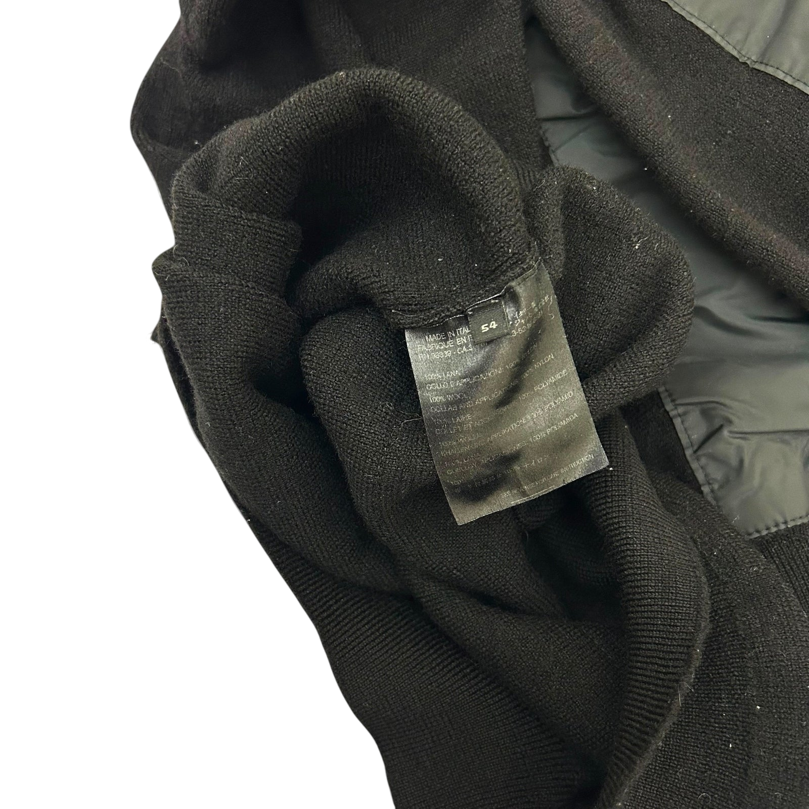 Vintage Prada Sport Layered Wool Nylon Zip Knit Sweater (Fits M)