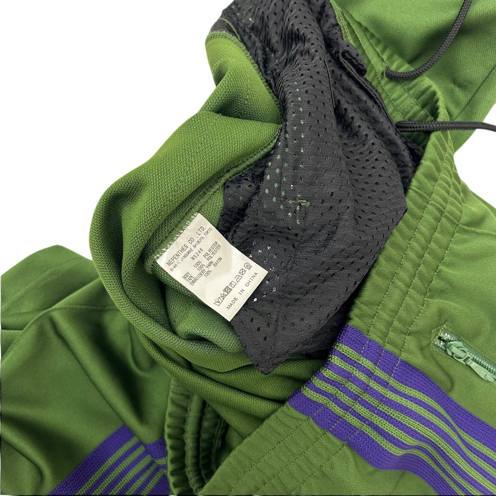 Needles Poly Smooth Track Pants Green/Purple (Size M)