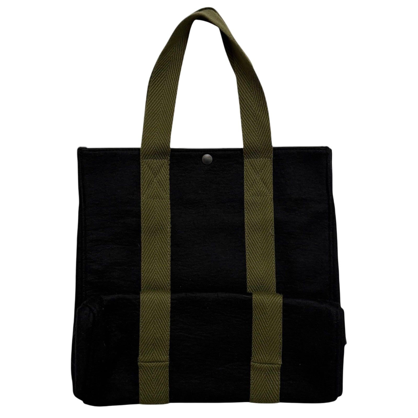 Comme Des Garçons Tricot Wool Blend Tote Bag Black/Green