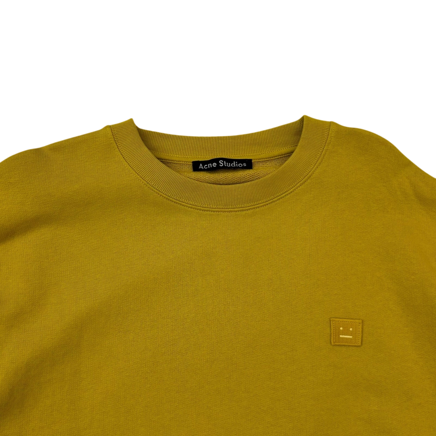 Acne Studios Yellow Oversized Forba Face Sweater (Fits L)