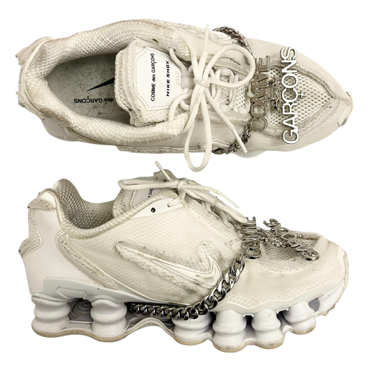 Nike Shox TL Comme des Garcons White (Women's) (US7/UK4.5 womens)