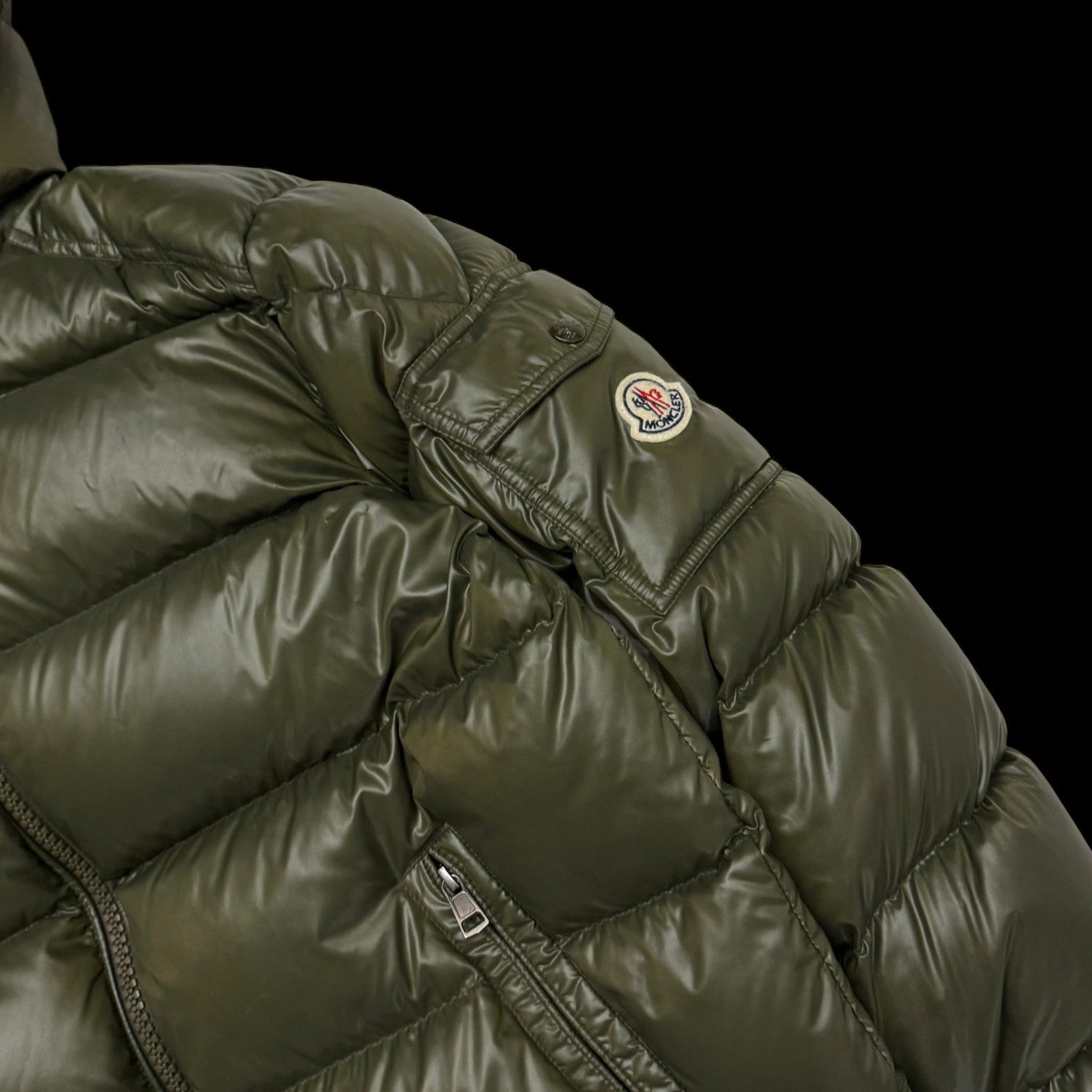 Moncler Maya Quilted Nylon Down Jacket Olive Green (Fits M-L)