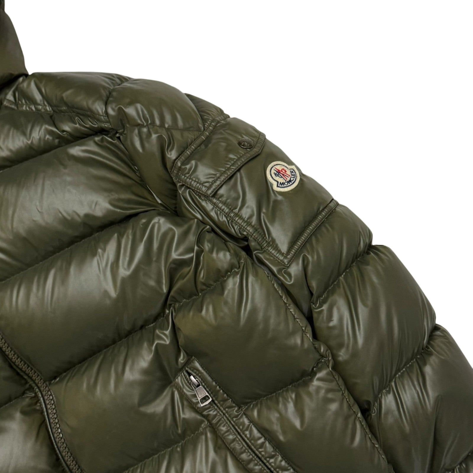 Moncler Maya Quilted Nylon Down Jacket Olive Green (Fits M-L)