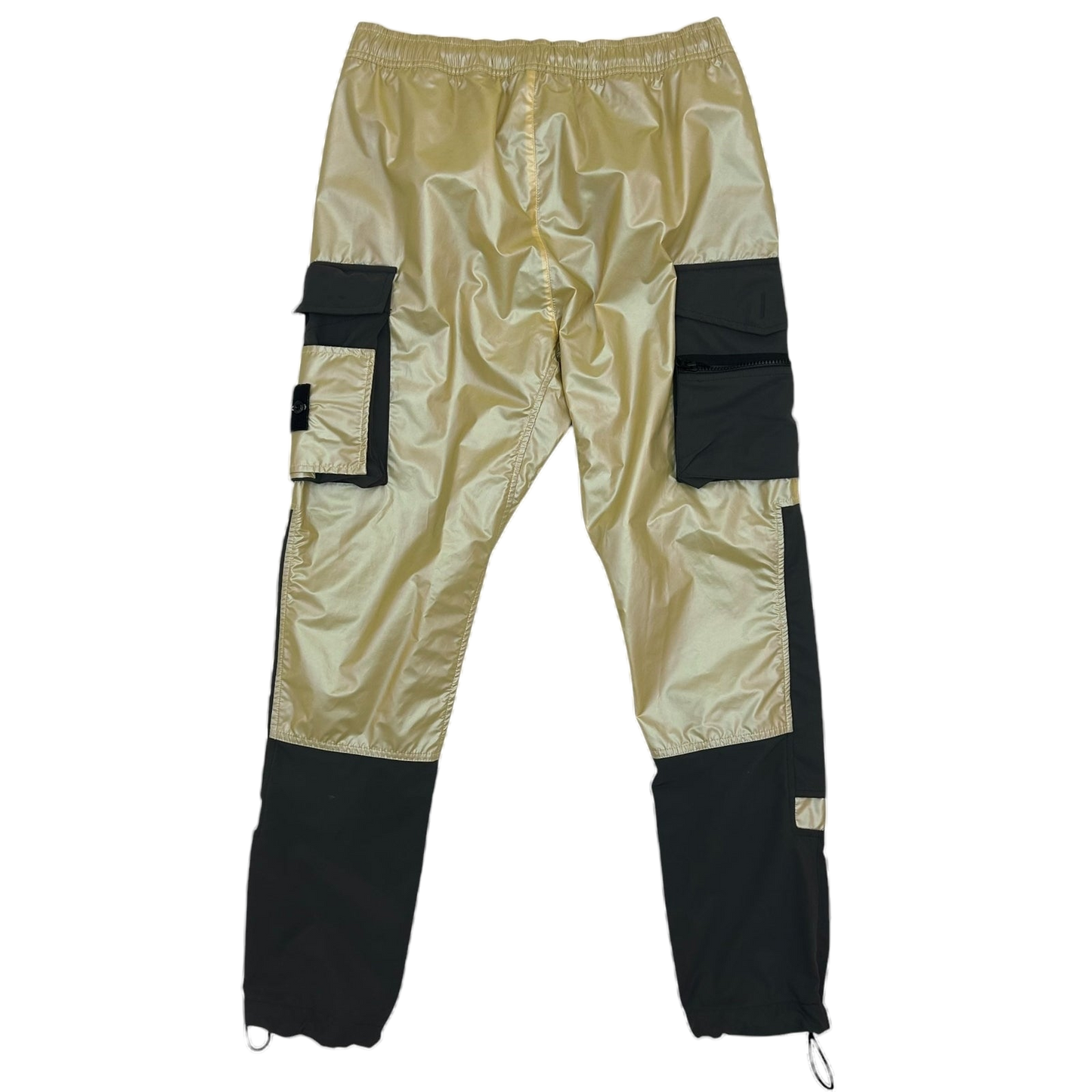 Stone Island Type RE-T Gold Iridescent Tela Gold Cargo Pants (Fits 30”-34”)