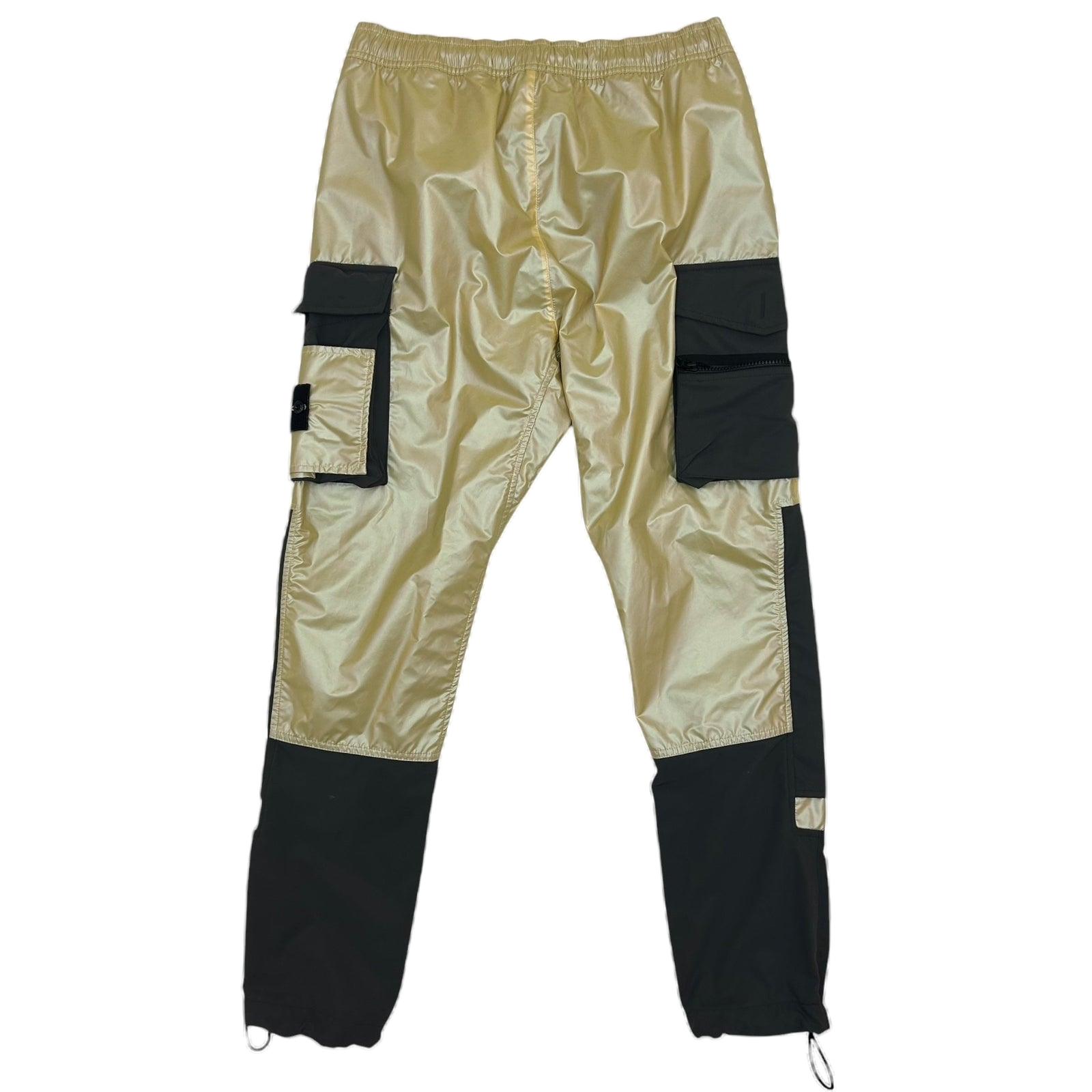 Stone Island Type RE-T Gold Iridescent Tela Gold Cargo Pants (Fits 30”-34”)