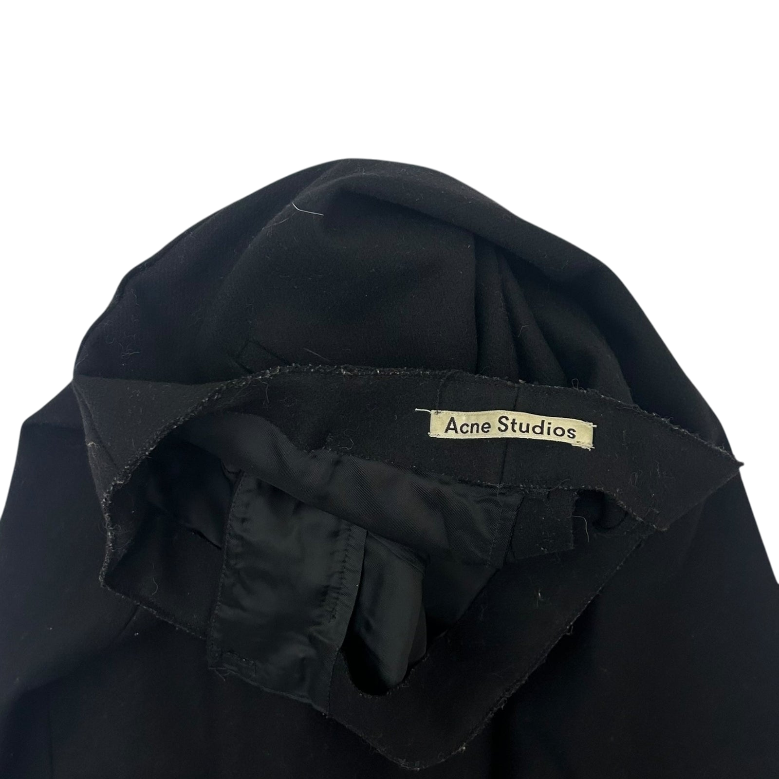 AW15 Acne Studios Murol Raw Front-Pleated Wool Pants Black (fits 29”)