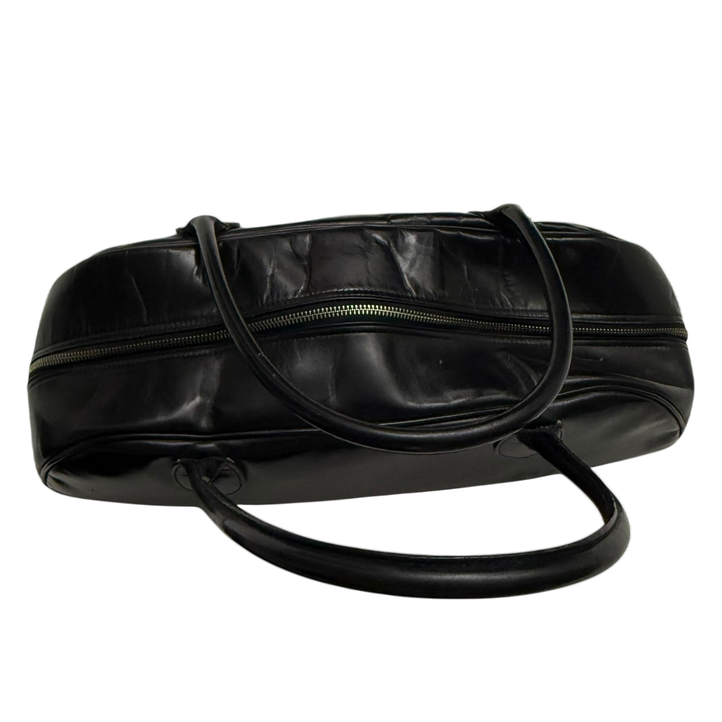 Comme des Garçons 90s Leather Boston Bag Black