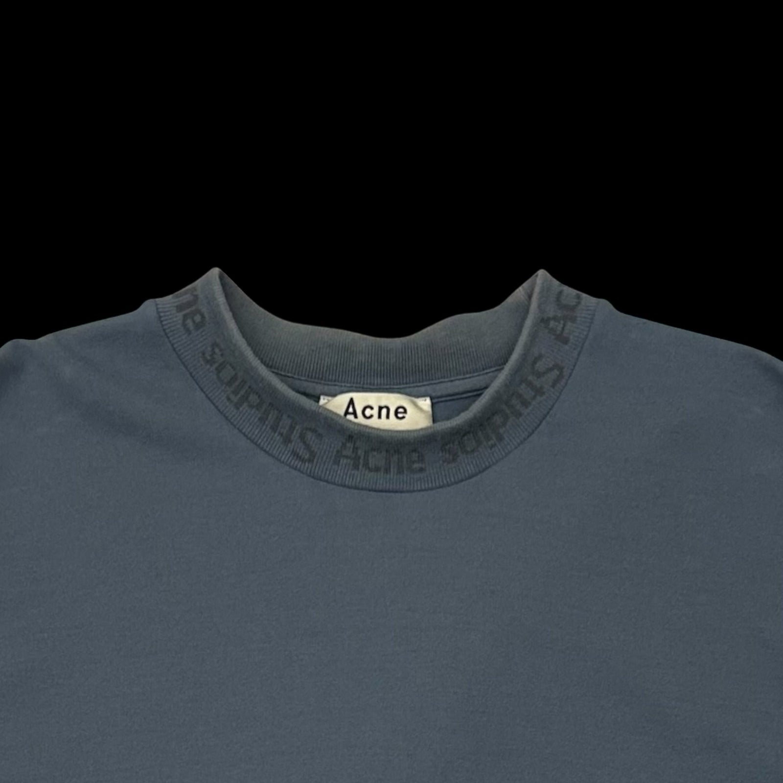 Acne Studios Jacquard LogoT-Shirt ‘Metallic Blue’ (Fits M)