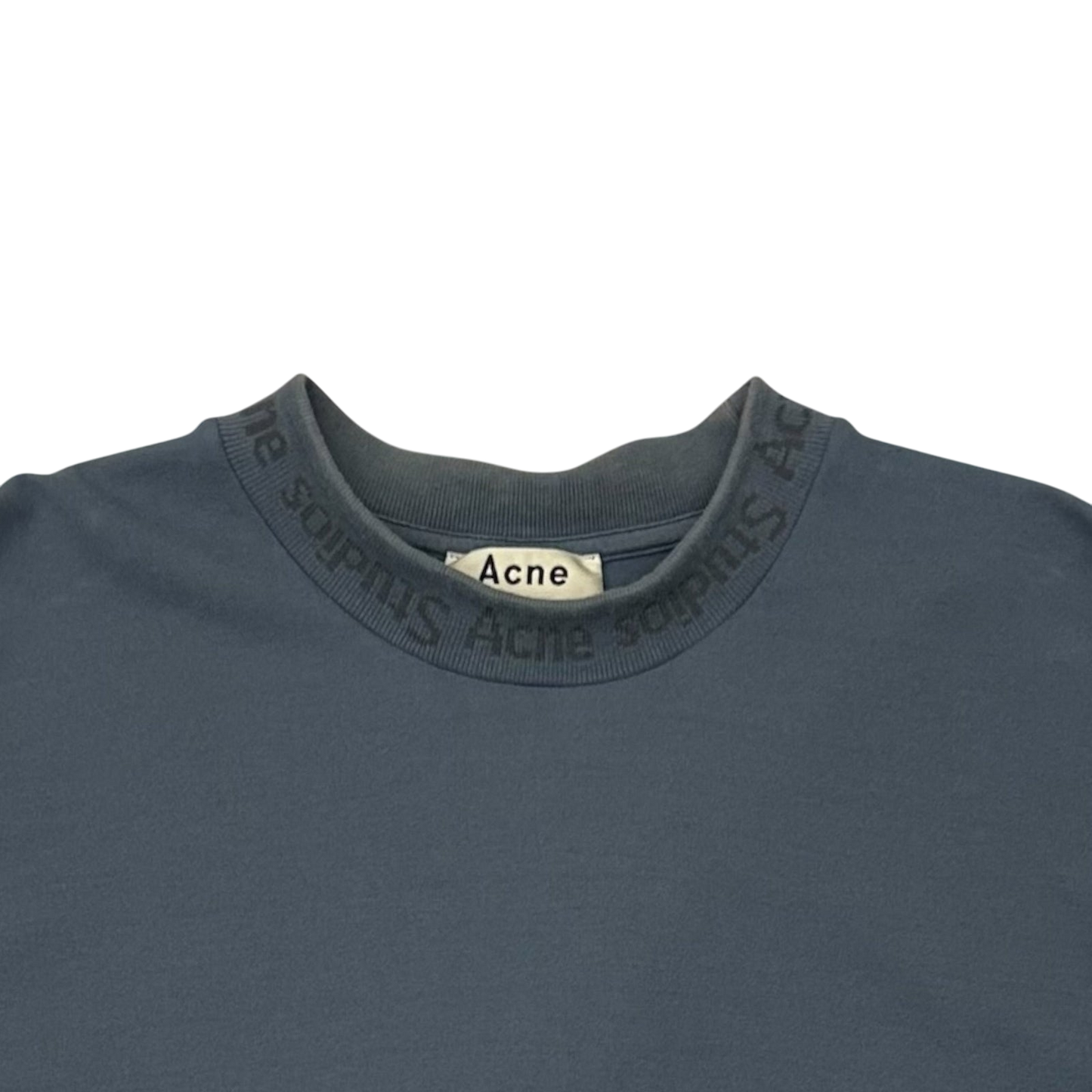 Acne Studios Jacquard LogoT-Shirt ‘Metallic Blue’ (Fits M)