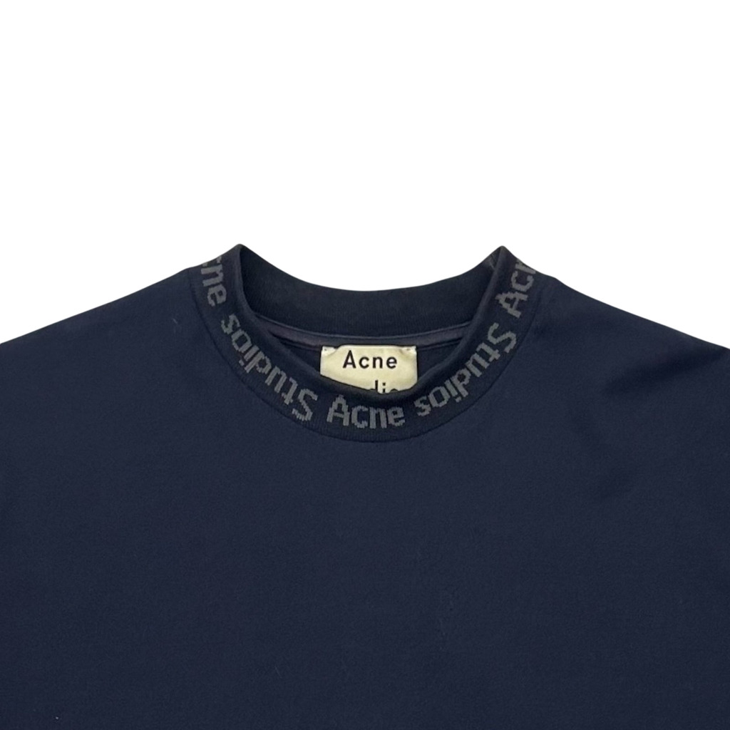 Acne Studios Jacquard Logo T-Shirt Navy (Fits M-L)