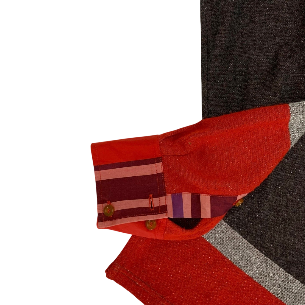 Vivienne Westwood Man Striped Knit Collared Shirt (Size M)