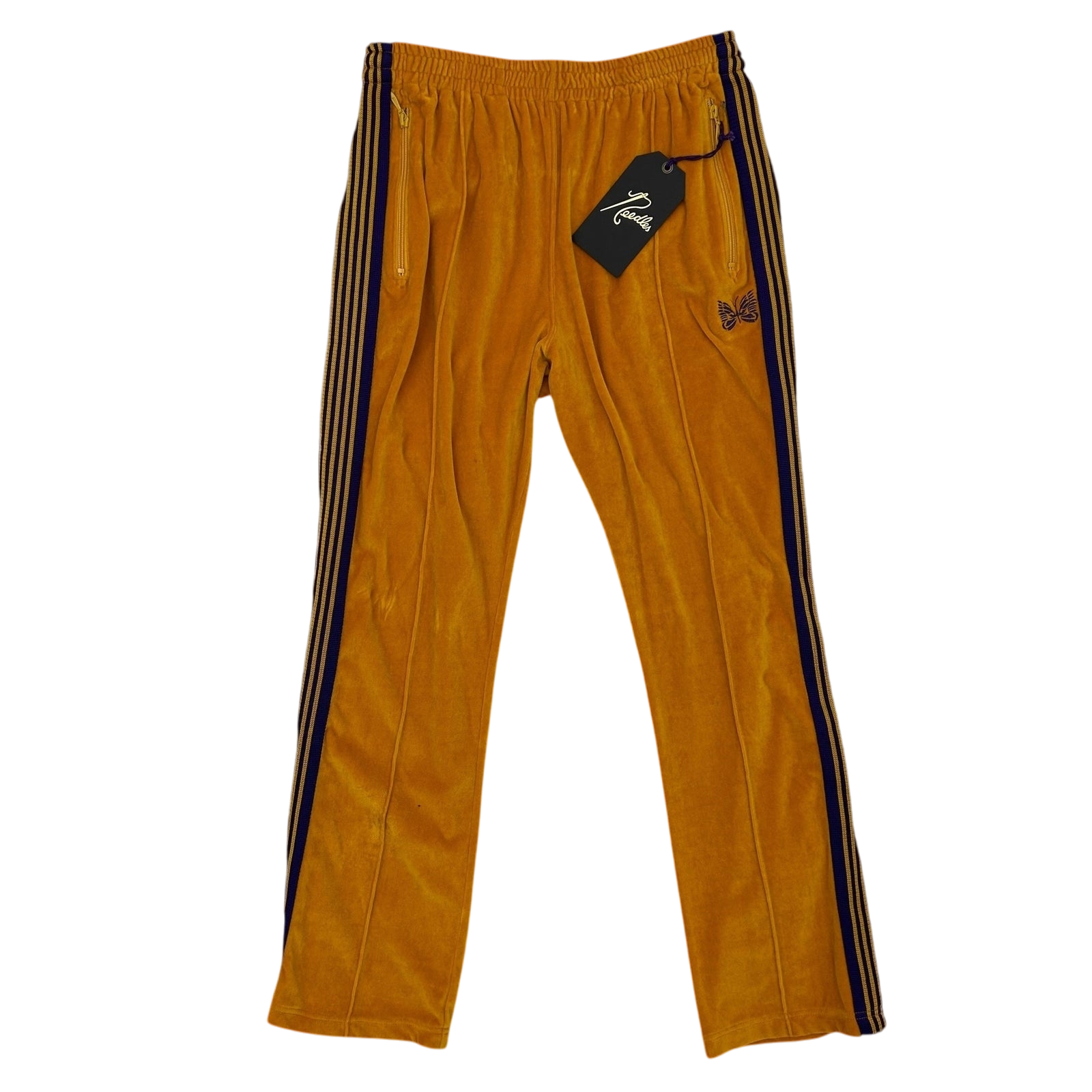 Needles Velour Track Pants Yellow/Purple (Size L)