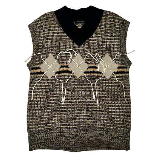 Wynn Hamlyn Wool Blend Argyle Knit Vest (Size L)