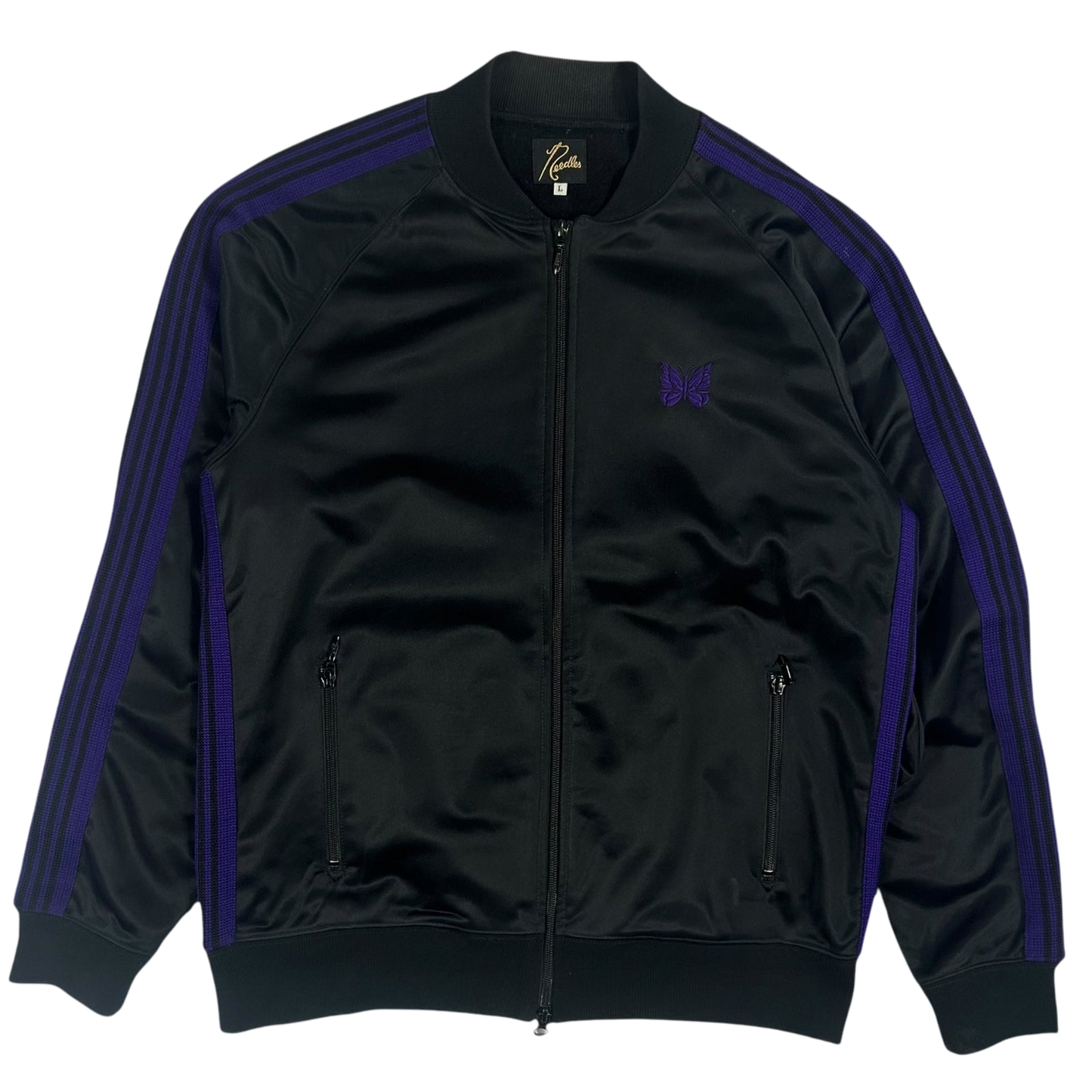 Needles Tricot Bomber Jacket Black/Purple (Fits M/L)