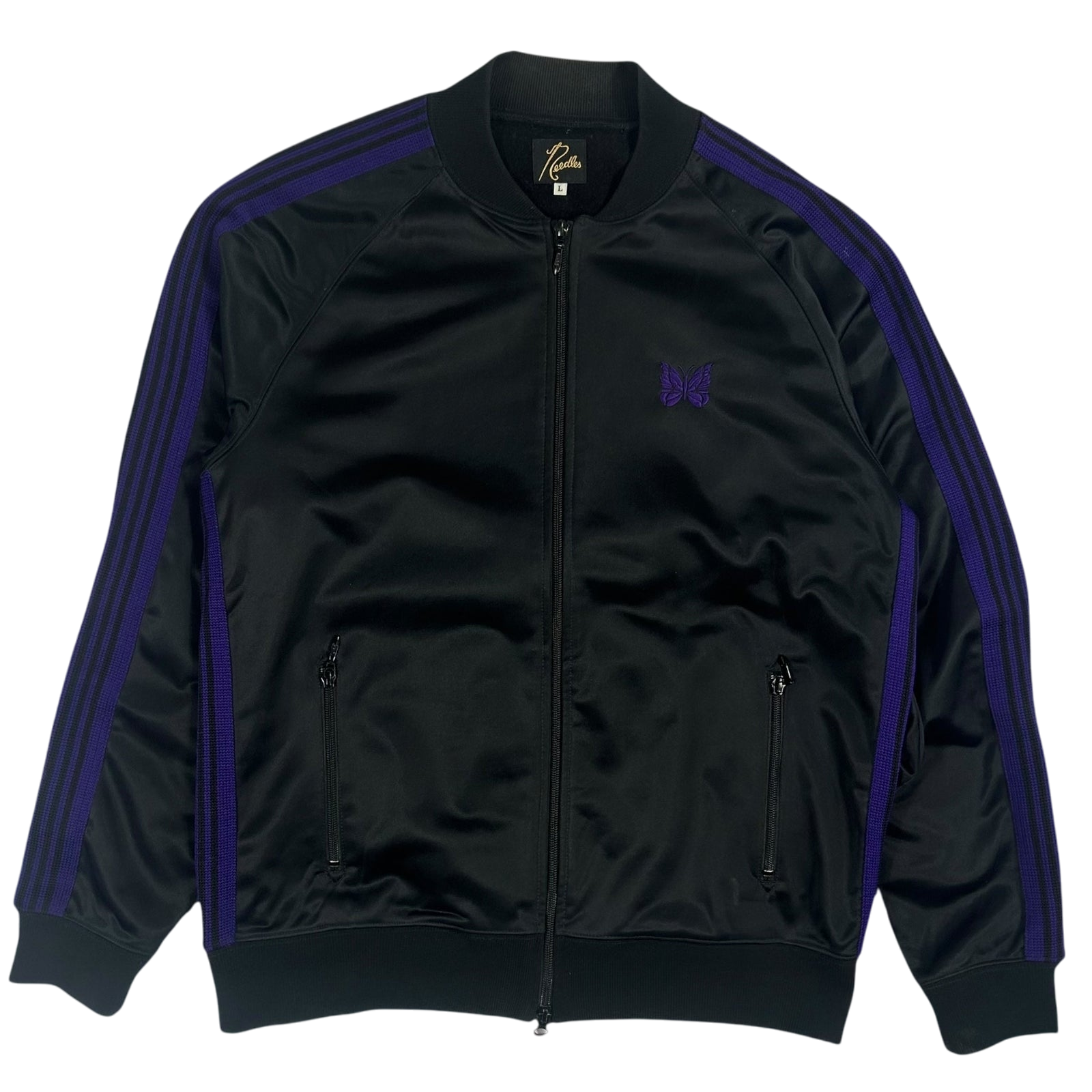 Needles Tricot Bomber Jacket Black/Purple (Fits M/L)