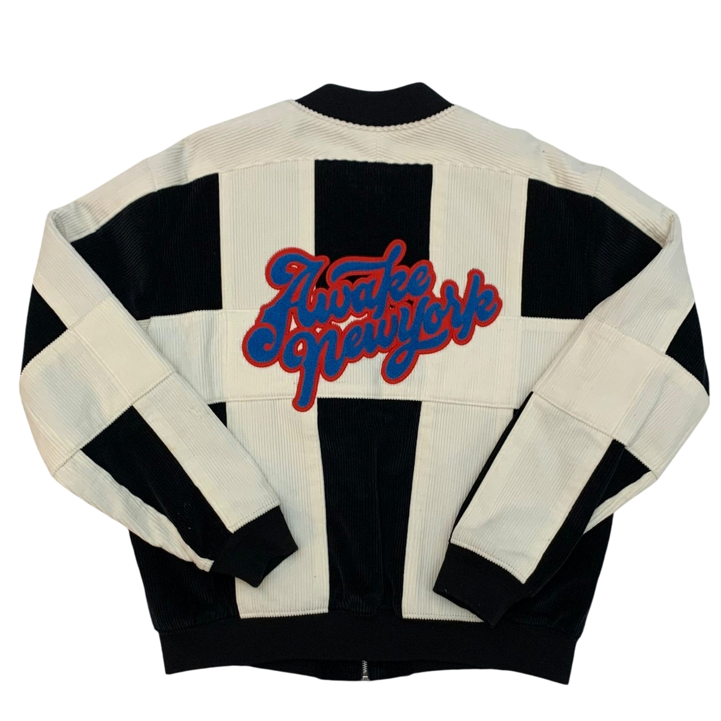 Awake NY Chenille Patch Corduroy Logo Jacket Black/White (Size L)