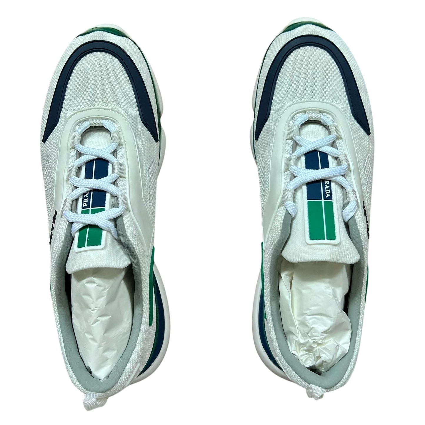 Prada Cloudbust Low Green / Navy / White