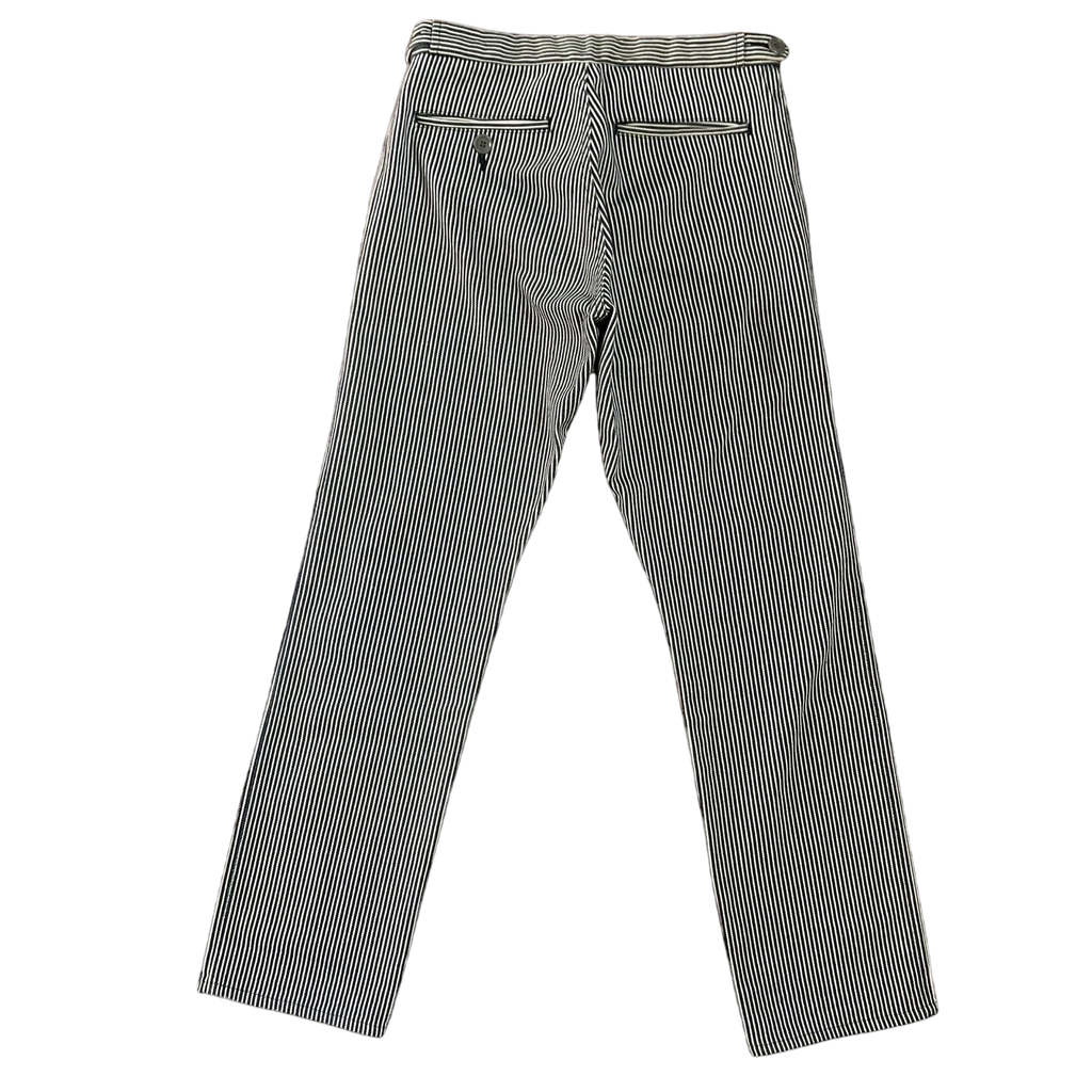 Comme Des AD2001 Garçons Homme Heavy Navy / White Pinstripe Pants (Size S)