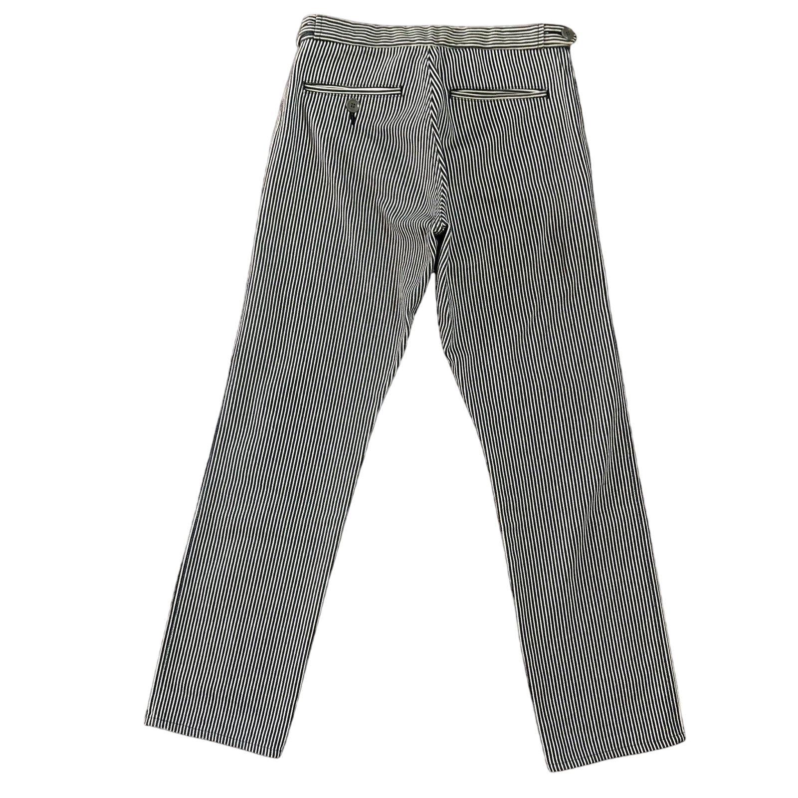 Comme Des AD2001 Garçons Homme Heavy Navy / White Pinstripe Pants (Size S)