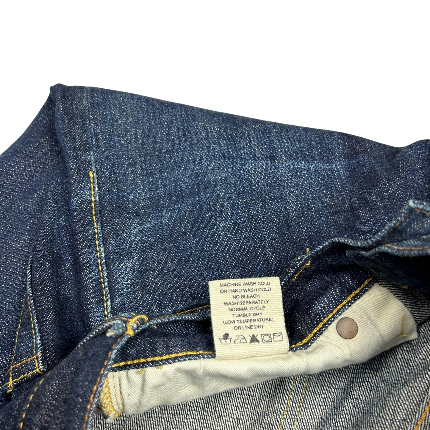 Vintage Evisu Gold Daicock Pocket Logo Selvedge Denim Jeans (Fits 32")