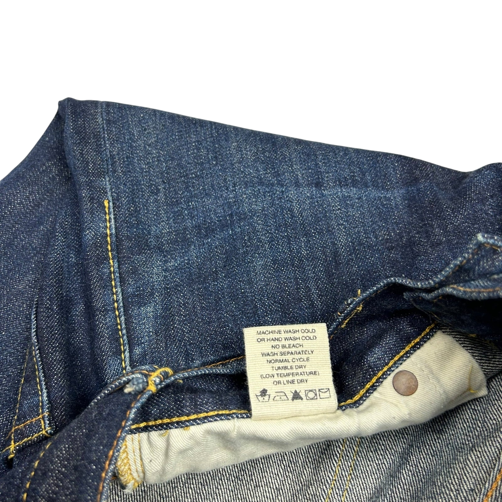Vintage Evisu Gold Daicock Pocket Logo Selvedge Denim Jeans (Fits 32")