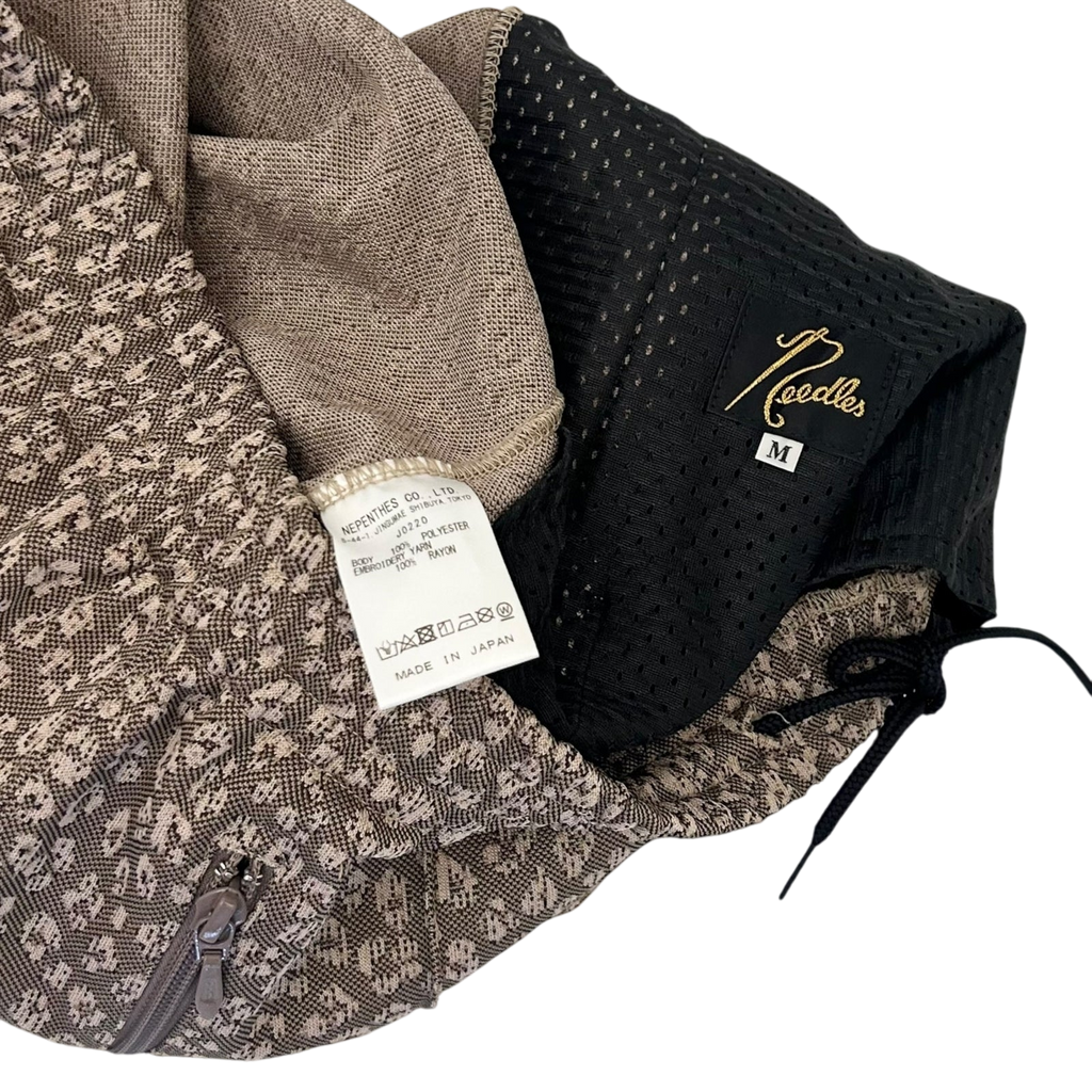 Needles Poly Smooth Track Pants Leopard Print (Size M)