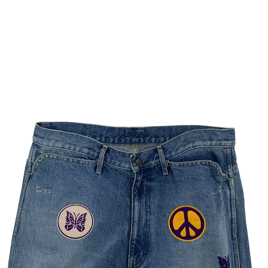 Needles Assorted Patches Straight Jeans (Size L)