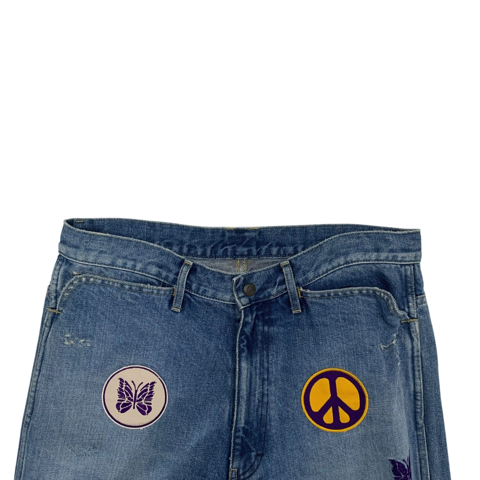 Needles Assorted Patches Straight Jeans (Size L)