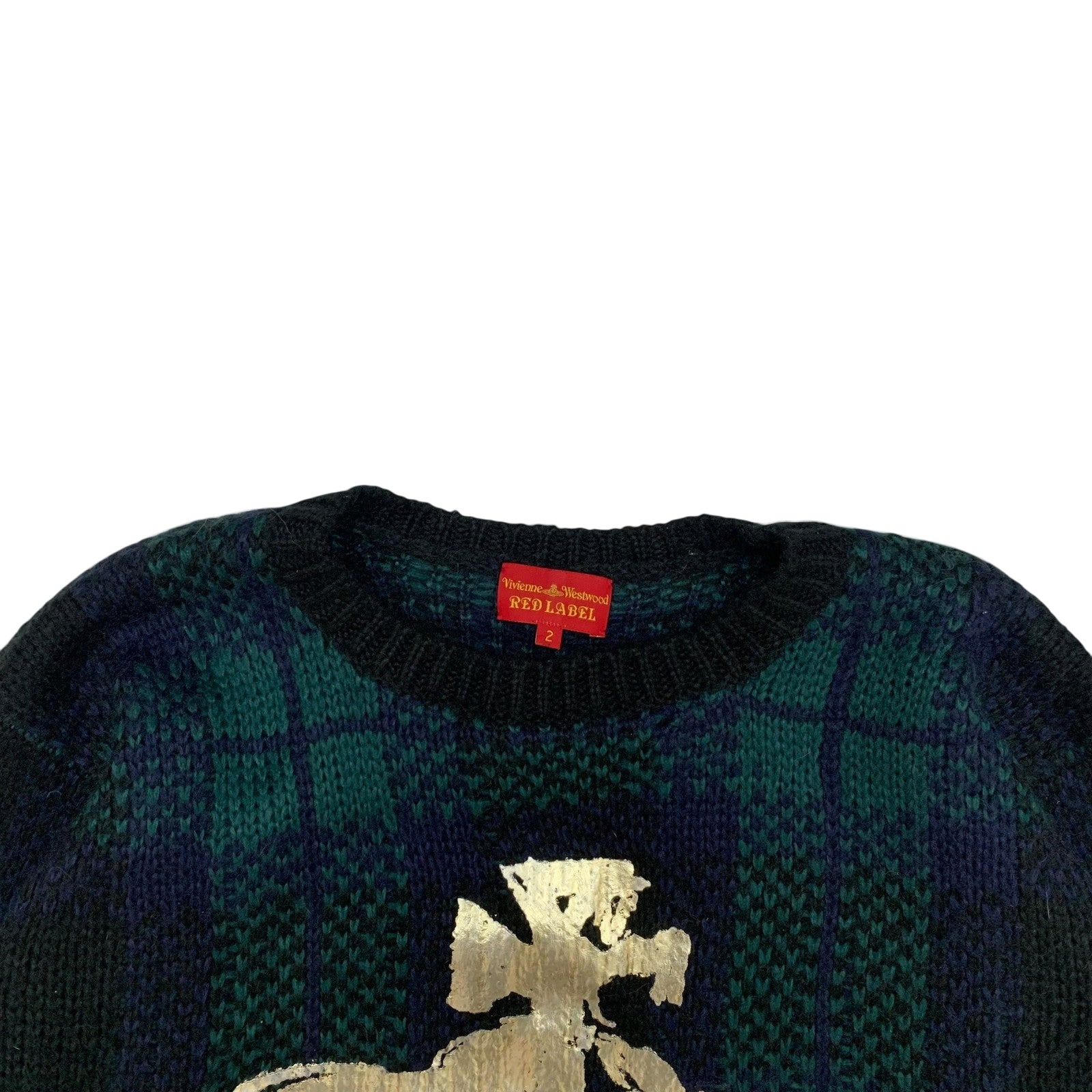 Vivienne Westwood Cropped Orb Logo Sweater Multi Colour (Fits M-L Womens)